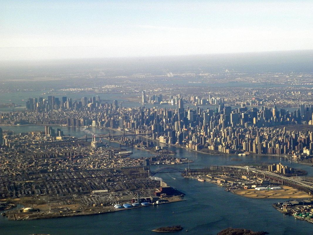New York City Landing At La Guardia 04 Financial District, Empire State Building, Buildings Near Central Park From Northeast